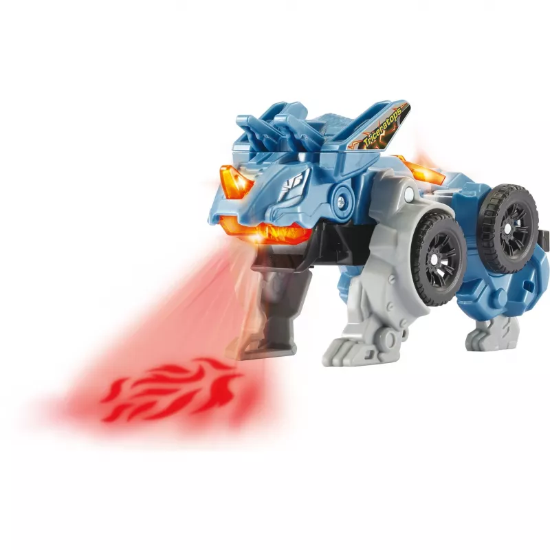 Switch & Go Dinos - Fire-Mini-Triceratops, žaidimo figūrėlė