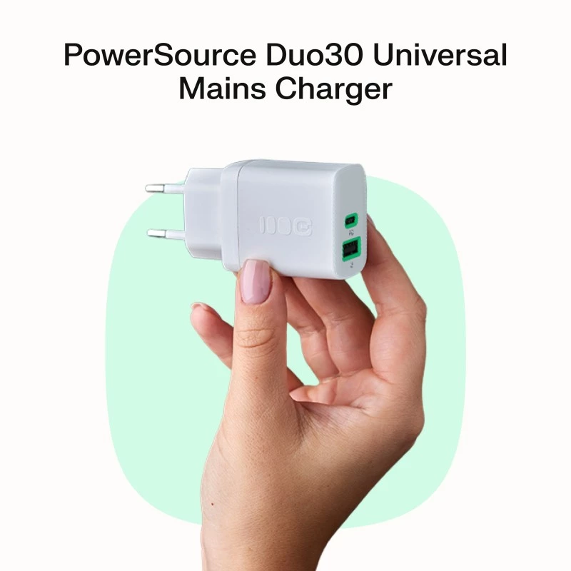Green Cell PowerSource Solo30 30W Baltas – USB-C įkroviklis
