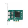 DeLOCK PCI Express x1 kortelė su 2 x RJ45 Gigabit LAN BCM pilka