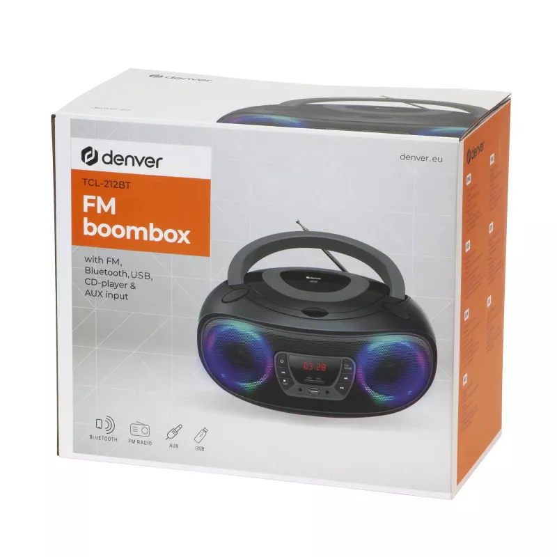 Nešiojamas CD grotuvas Denver TCL-212BT PILKA