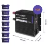 Qoltec Smart Monolith baterijų įkroviklis, skirtas LiFePO4 AGM GEL SLA baterijoms | 10A | 12V