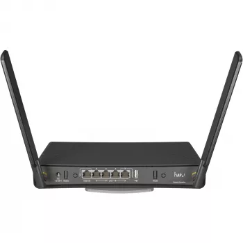 Stalinis maršrutizatorius MikroTik hAP ac³ Dviejų juostų Wi‑Fi 5, Qualcomm IPQ4019 719 MHz, 5x Gigabit RJ‑45, 1x USB, PoE, 2 išorinės antenos, juodas