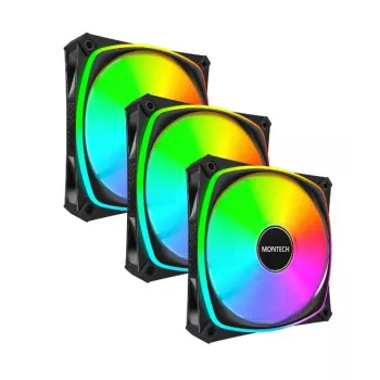 MONTECH AX120 PRO Black 120mm ARGB 3 rinkinys