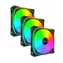 MONTECH AX120 PRO Black 120mm ARGB 3 rinkinys