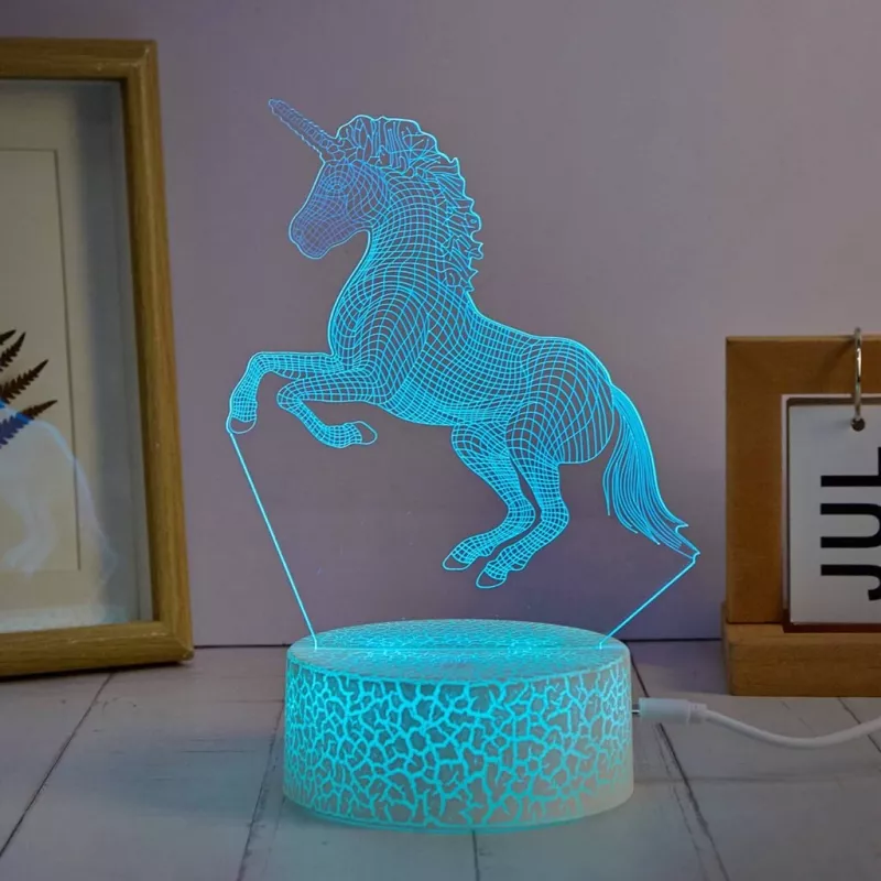 Manta SNL116RGB LED RGB 3D dekoratyvinė lempa su arkliais