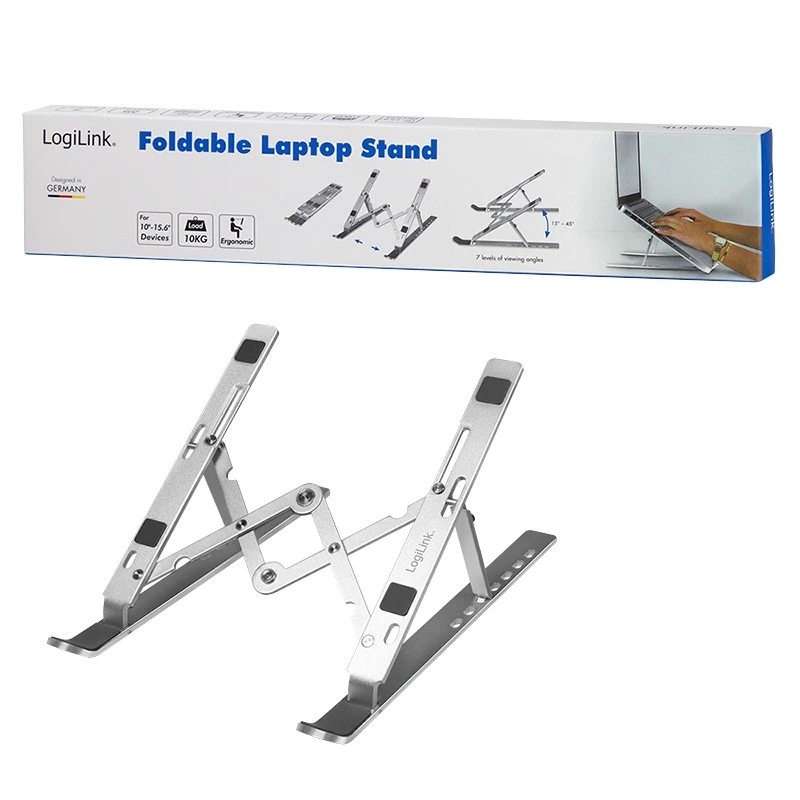 Nešiojamojo kompiuterio stovas LogiLink AA0134 sidabrinis 40,6 cm (16 colių)