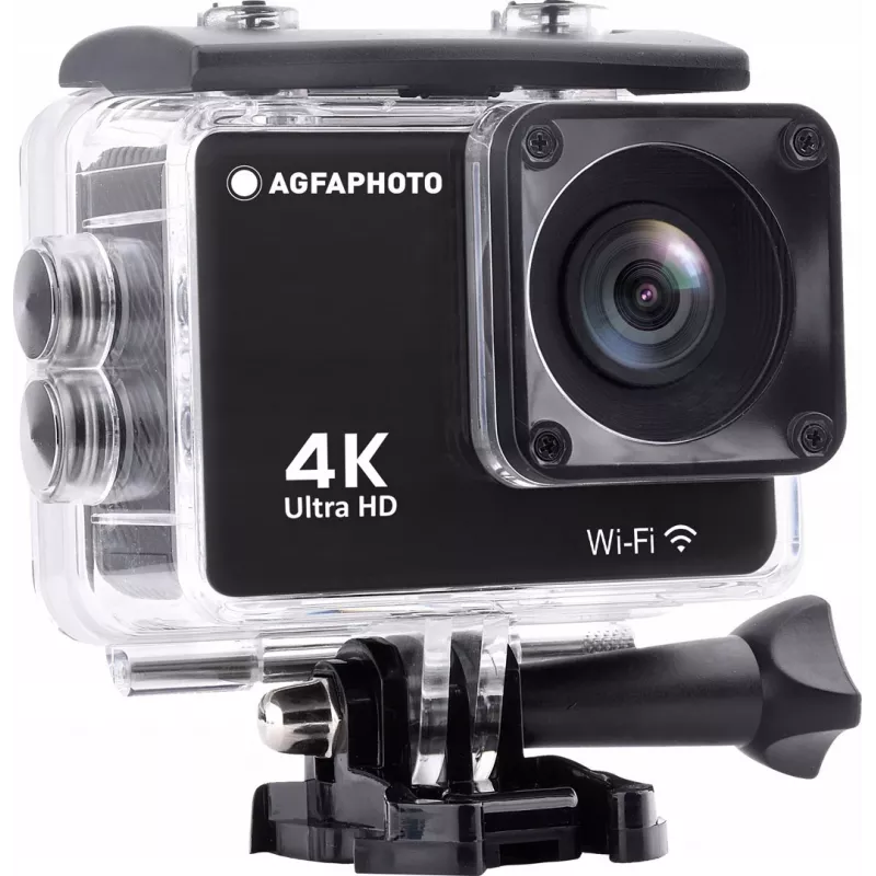 Veiksmo kamera AgfaPhoto Action Cam AC9000BK, 4K, vandeniui atspari, Wi-Fi, lėtas judesys / laiko intervalas