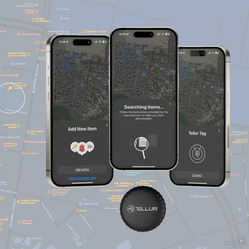 „Bluetooth“ raktų sekiklis Tellur TLL173021, vandeniui atsparus, kompaktiškas