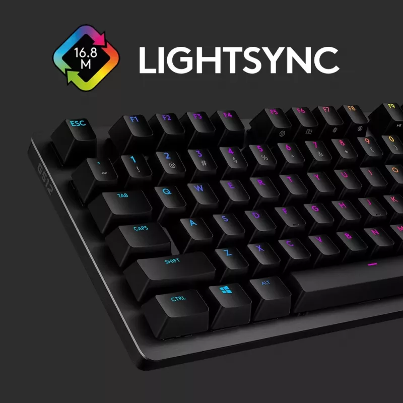 Logitech G512 žaidimų klaviatūra, juoda, laidinė, 920-009347