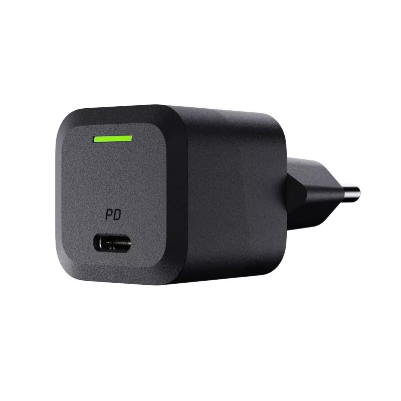 Mobiliojo įrenginio įkroviklis Green Cell CHARGC06, USB-C 33W, Quick Charge 3.0, AC 100–240V, juodas