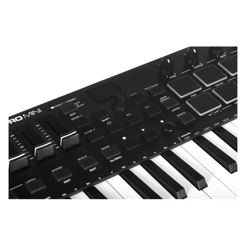 M-AUDIO Oxygen Pro Mini MIDI klaviatūra 32 klavišai USB Juoda
