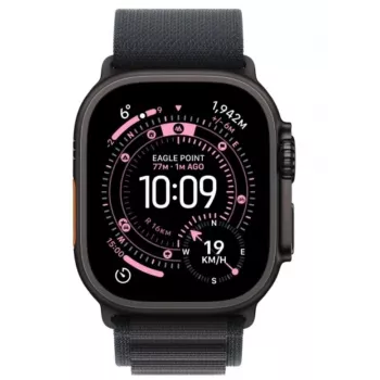 Išmanusis laikrodis Apple Watch Ultra 3 GPS + Cellular 49mm Juodas titano korpusas su Juodu Alpine Loop dideliu dirželiu