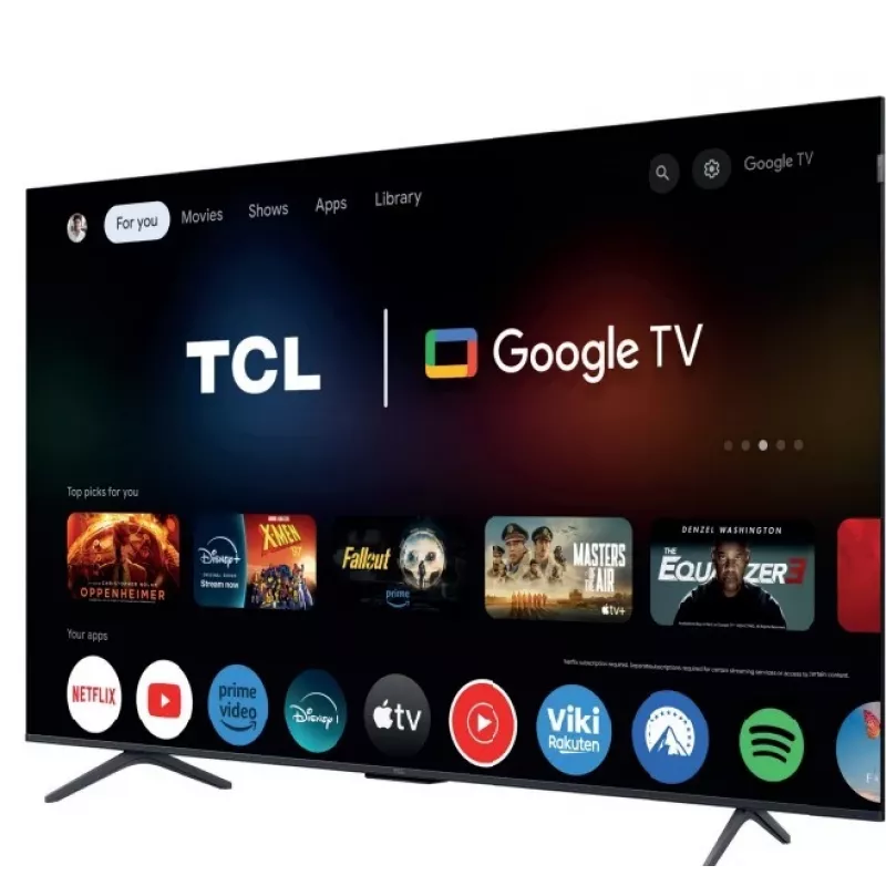 Televizorius TCL 75P81K 75 colių QLED 4K ekranas, energijos klasė F