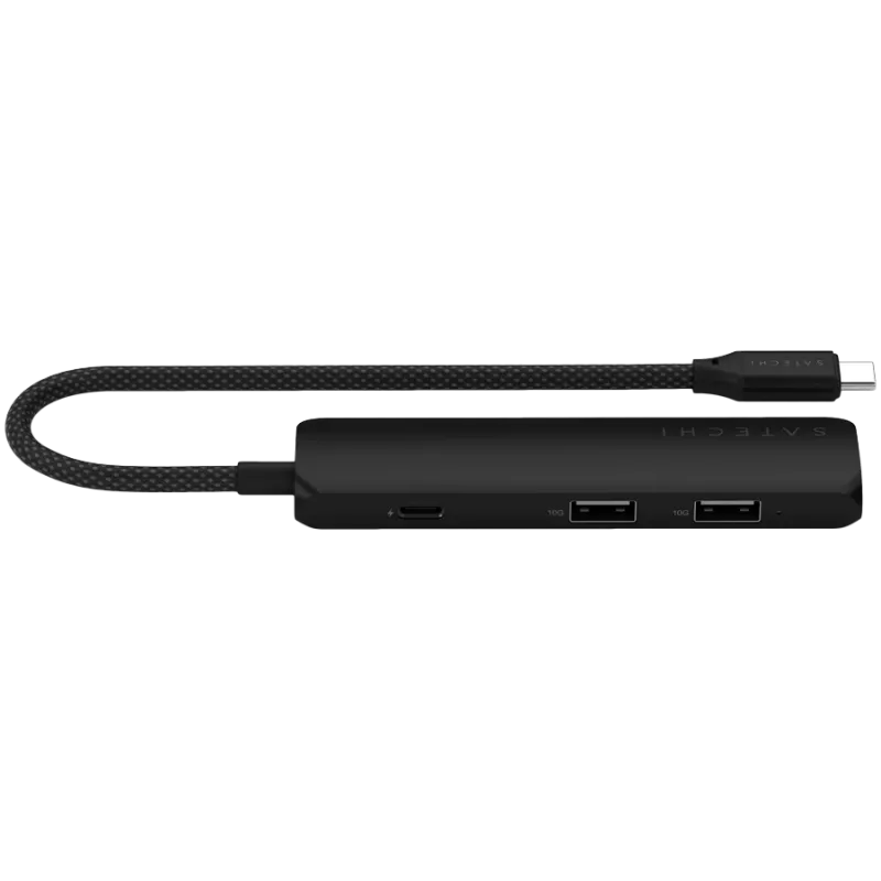 Satechi ST-P4SK USB-C 4-in-1 daugiafunkcis adapteris, juodas