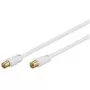Wentronic Goobay anteninis laidas, 100% ekranuotas, auksuotas, baltas, 5 m - Coax kištukas Koax lizdas (67285)