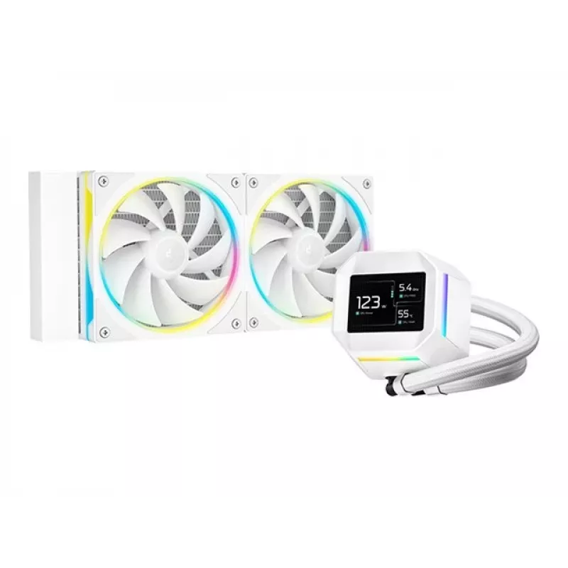 DeepCool LM240 WH procesoriaus skysčio aušinimo komplektas 12 cm Baltas 1 vnt.