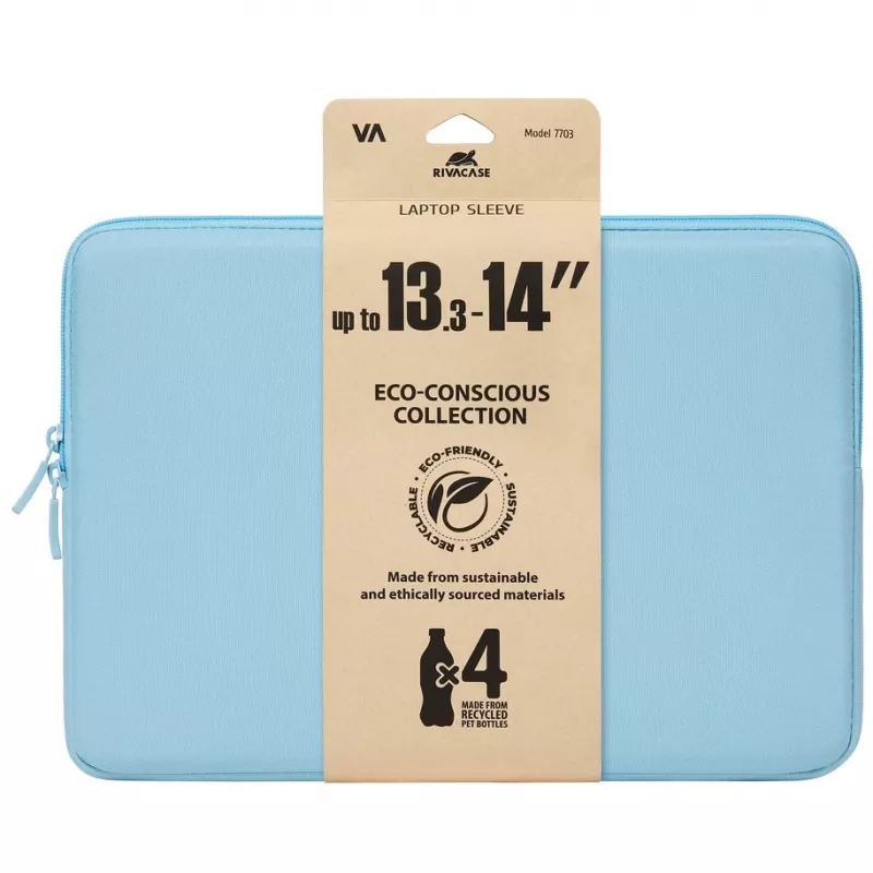 Nešiojamojo kompiuterio dėklas Rivacase Riva Szuzuka 14 colių Pastel Blue – minkštas neopreninis dėklas 14 colių nešiojamiesiems