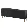 JUNGLE komoda 190x40.5x74.5 juodas matinis + auksinės kojos