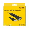 Serijinis kabelis DeLOCK 66286 USB Type-A DB-9 juodas 0,8 m