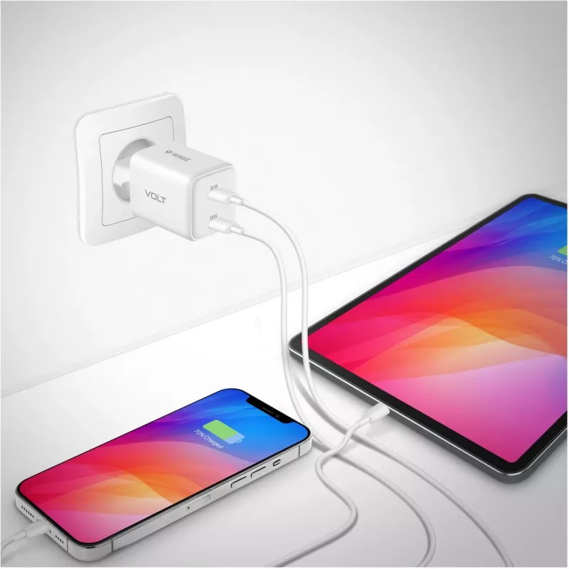 Sieninis USB-C įkroviklis YENKEE G35D 2x18W Power Delivery 3.0 3A