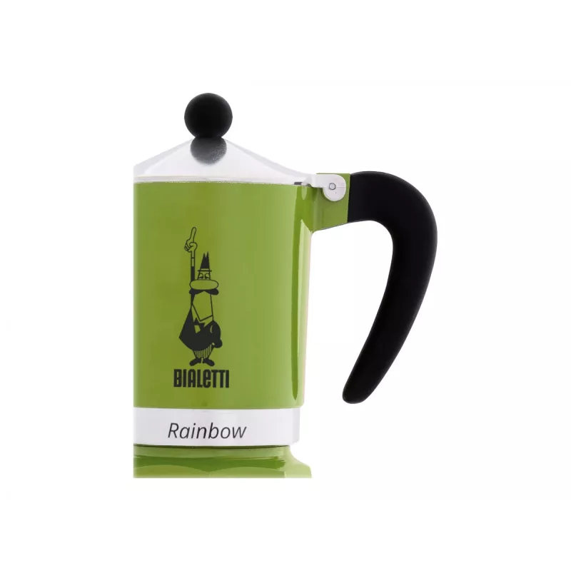 Bialetti Rainbow Moka kavinukas juodas, žalias