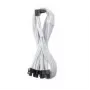 CableMod C-Series Pro prijungimo kabelis Variantas A 90° 16 kontaktų į 4×8 kontaktų PCIe, baltas