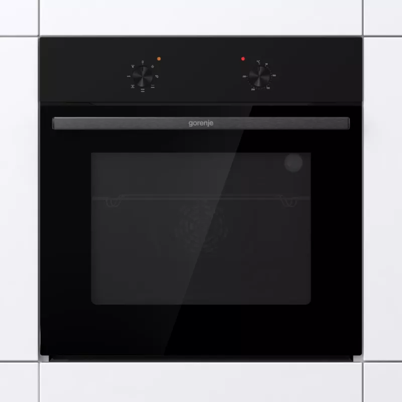 Gorenje orkaitė BO6615E01B | 60 L | elektrinė | EnamelClean | stumdomi mygtukai | 59,5 cm aukštis | 59,5 cm plotis | juoda