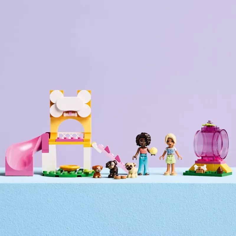 Konstruktorius LEGO Friends Šuniukų žaidimų aikštelė 42665, 66 detalės, 2 minifigūrėlės, nuo 4 metų
