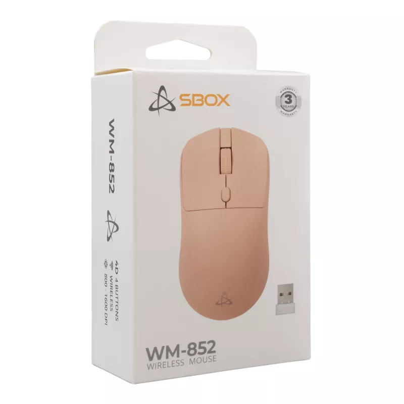 Belaidė pelė SBOX WM-852 rožinė