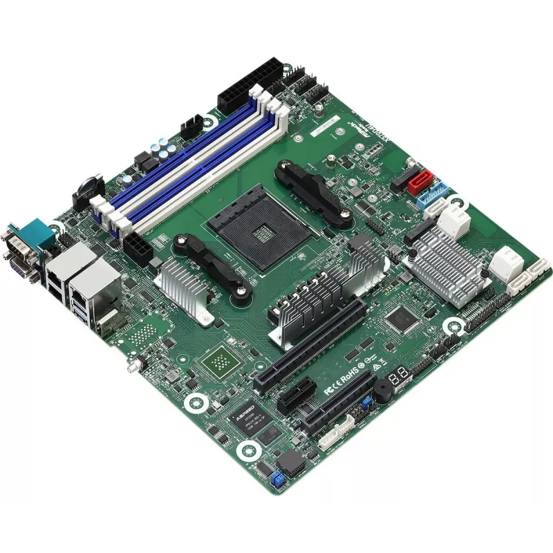 Pagrindinė plokštė ASRock X570D4U Micro ATX — AMD X570, Socket AM4, 4× DIMM, DDR4, max 32 GB, 12× SATA III, 3× RJ-45