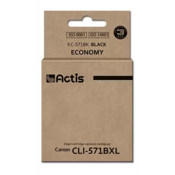 Kasetė ACTIS KC-571BK Juoda – suderinama su Canon, pigmentinė, 12 ml, standartinė išeiga, vienetinis paketas