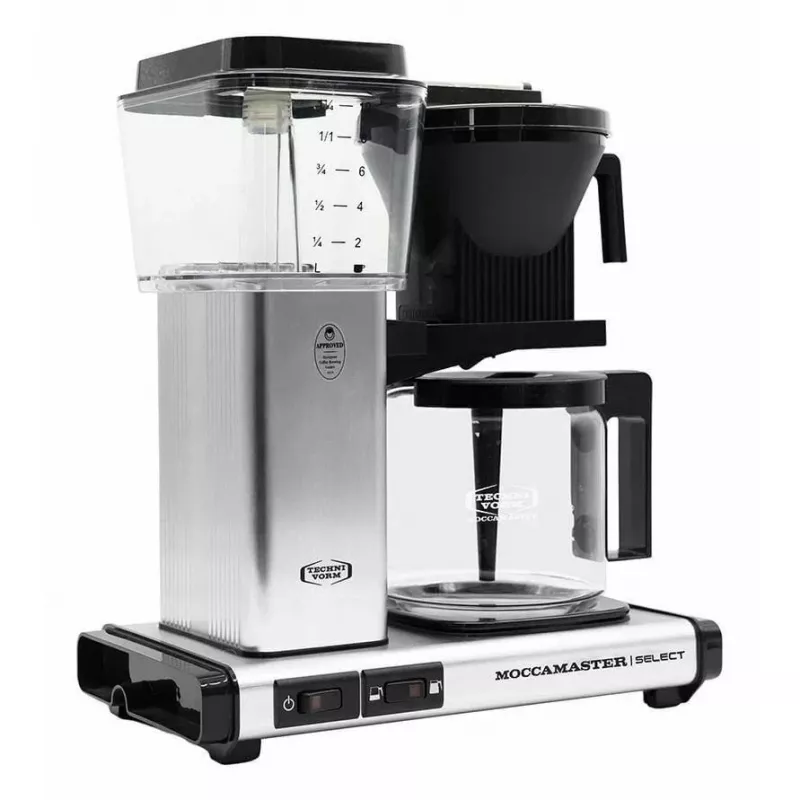 Lašelinis kavos virimo aparatas MOCCAMASTER KBG 741 – 1,25 L talpa, 10 puodelių ąsotis, 1520 W, nerūdijantis plienas/juoda