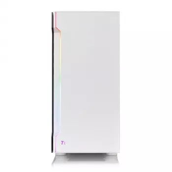 PC korpusas Thermaltake H200 TG Snow RGB Midi Tower baltas