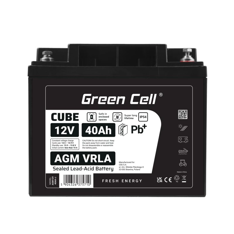 Baterija AGM VRLA 12V 40Ah IP54