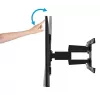 Fiksuotas sieninis laikiklis B-TECH BT8227/B 600x400 iki 75 colių televizoriui, maks. apkrova 50 kg