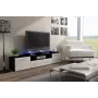 Cama TV stovas EVORA 200 juodas/baltas blizgus
