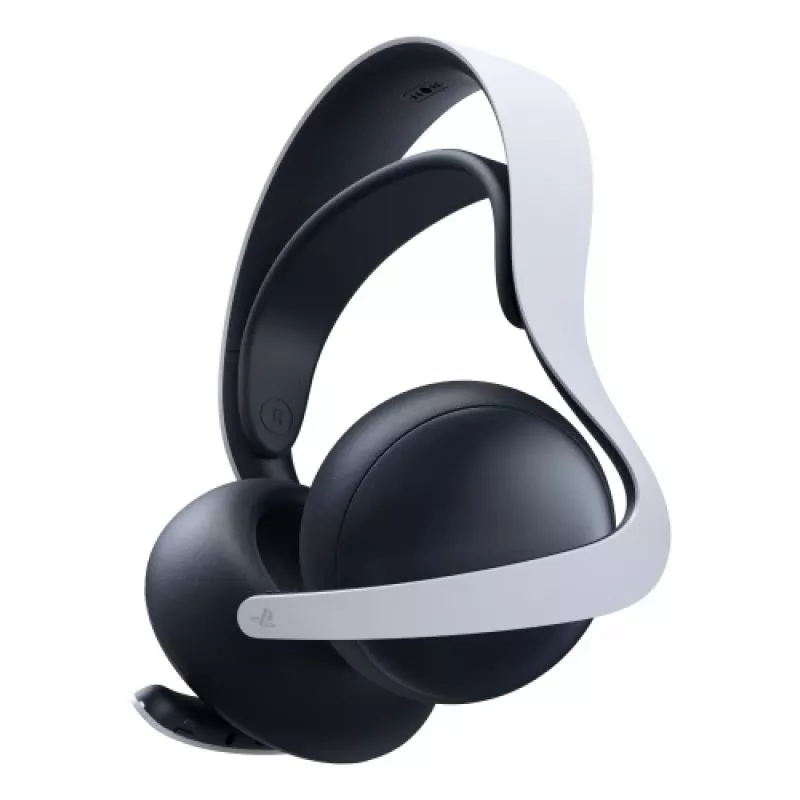Ausinės Sony PULSE Elite, laidinės ir belaidės, žaidimų, Bluetooth, juodos ir baltos, su įkrovimo stovu