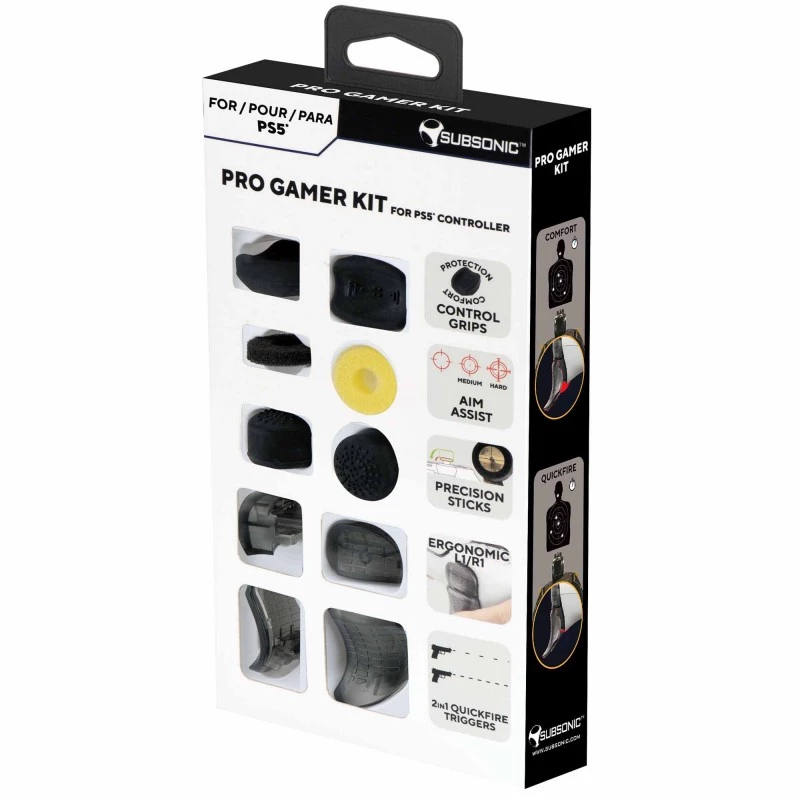 Laidinis SUBSONIC Pro Gamer Kit PS5 SA5636 – ergonomiškas valdiklis su programuojamais mygtukais