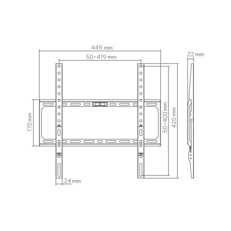 SBOX BL-3744F fiksuotas TV laikiklis (32-75 col./45 kg/400x400 mm)