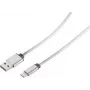 USB laidas S/CONN 14-12001 USB 2.0 1 m sidabrinis USB A USB C