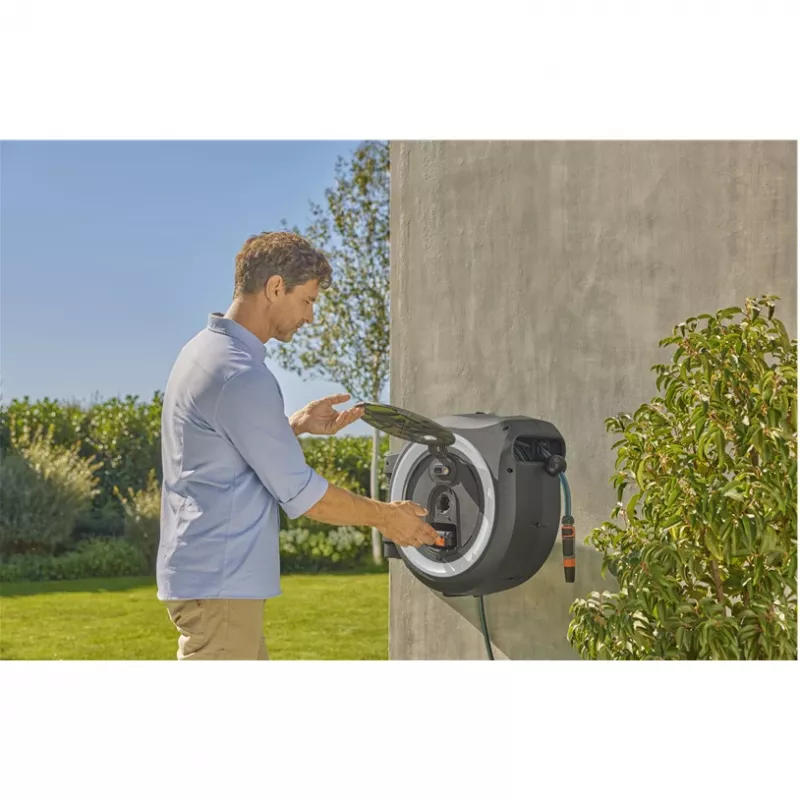 Gardena PowerRoll XL 18V belaidė sieninė žarnos dėžė, 35 m, be akumuliatoriaus