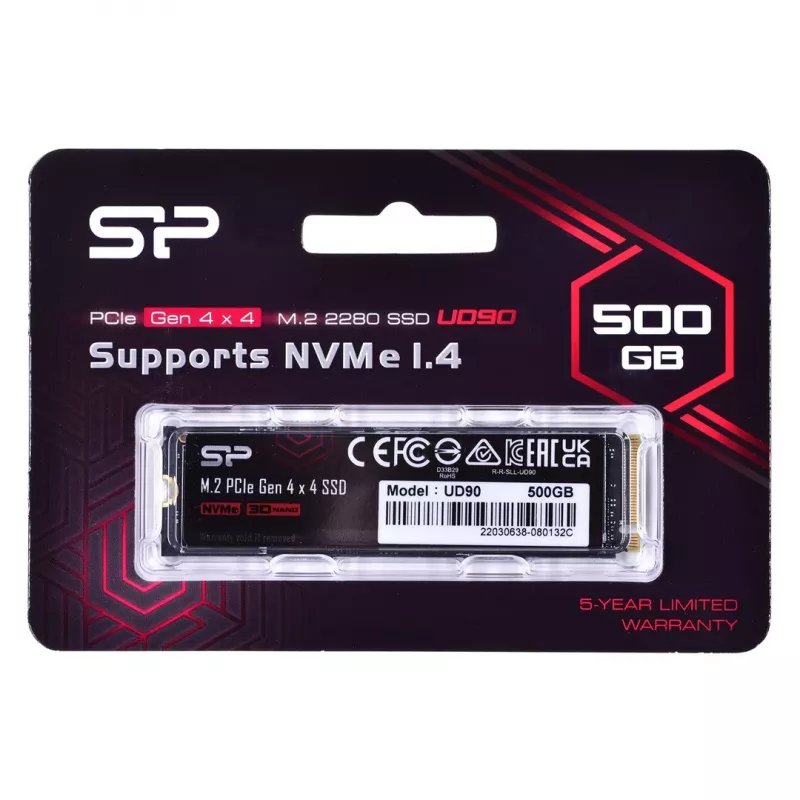 Silicon Power UD90 M.2 500 GB PCI Express 4.0 3D NAND NVMe SSD