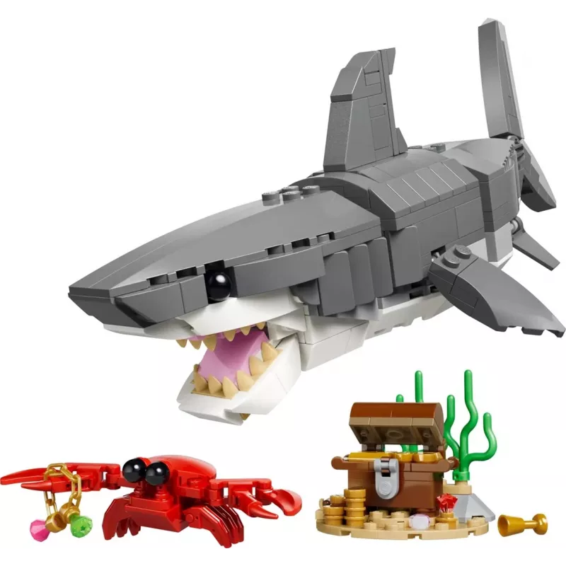 LEGO CREATOR 3 IN 1 31381 Bauginantis ryklys su lobių skrynia