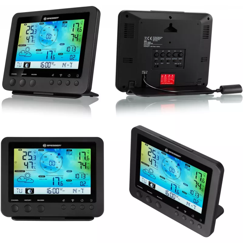 Skaitmeninė orų stotelė Bresser Optics 7002580 juoda AC Wi-Fi