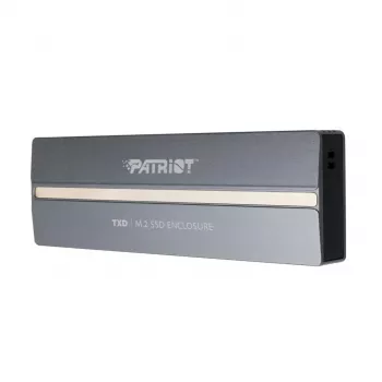 Išorinis NVMe M.2 PCIe SSD korpusas PATRIOT PV810UPNGM — USB-C 3.2 Gen 2, palaiko 2230/2242/2260/2280, iki 8 TB, aliuminis, pilkas