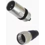 XLR 3 kontaktų jungtis Omnitronic 30200089 mikrofonams ir garso įrangai, vyriška/moteriška versija