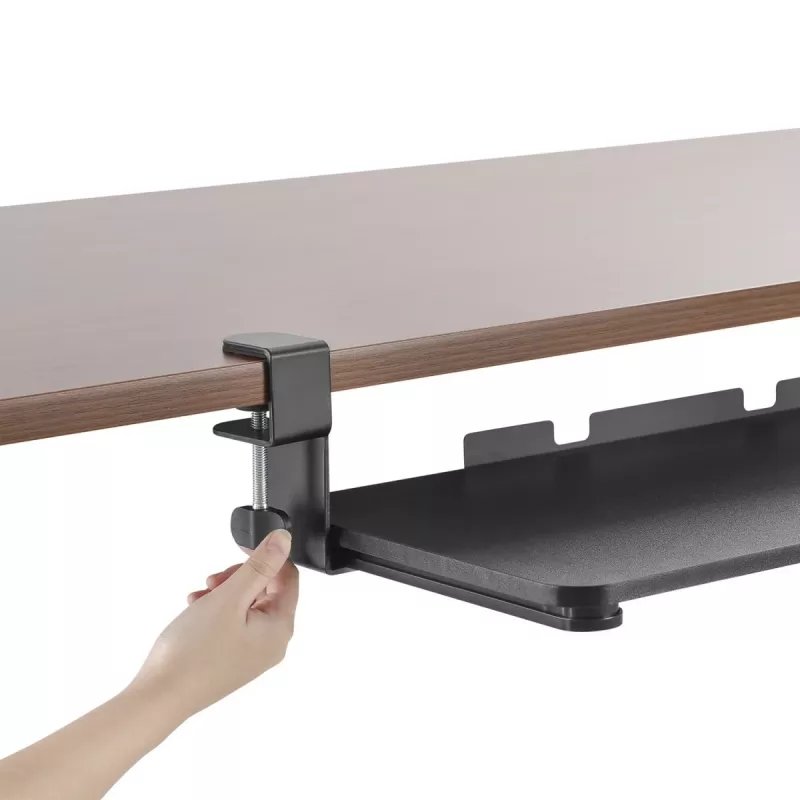 Maclean MC-839 stumdoma lentyna klaviatūrai ir pelei | Po stalu tvirtinamas laikiklis | Ergonomiška darbo vietos sistema