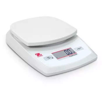 Virtuvinės svarstyklės OHAUS Compass CR621 – nešiojamos elektroninės, 0,62 kg, 0,1 g tikslumas, LCD, taravimas, AA baterija / adapteris