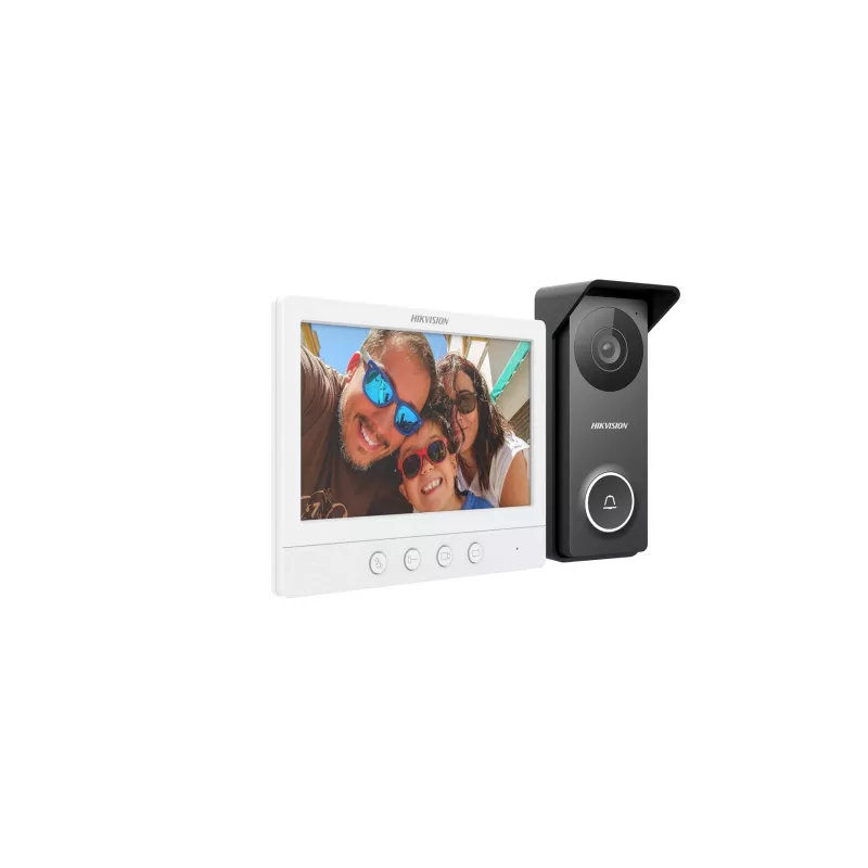 Vidinė vaizdo domofono plokštė Hikvision DS-KIS213 7 colių TFT 1024×600, IP65, laidinė, DC 12V, 4 W, 2 MP