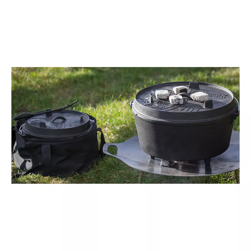 Petromax FT12 apvali ketaus krosnelė kepimo skarda, tinka duonai ir mėsai, 15 kg